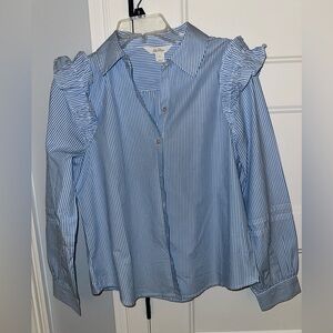 Lilly Pulitzer Blue Striped Button Down Shirt